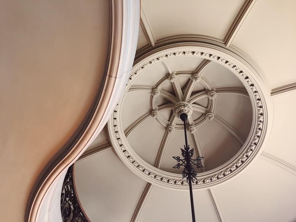 white and brown dome ceiling