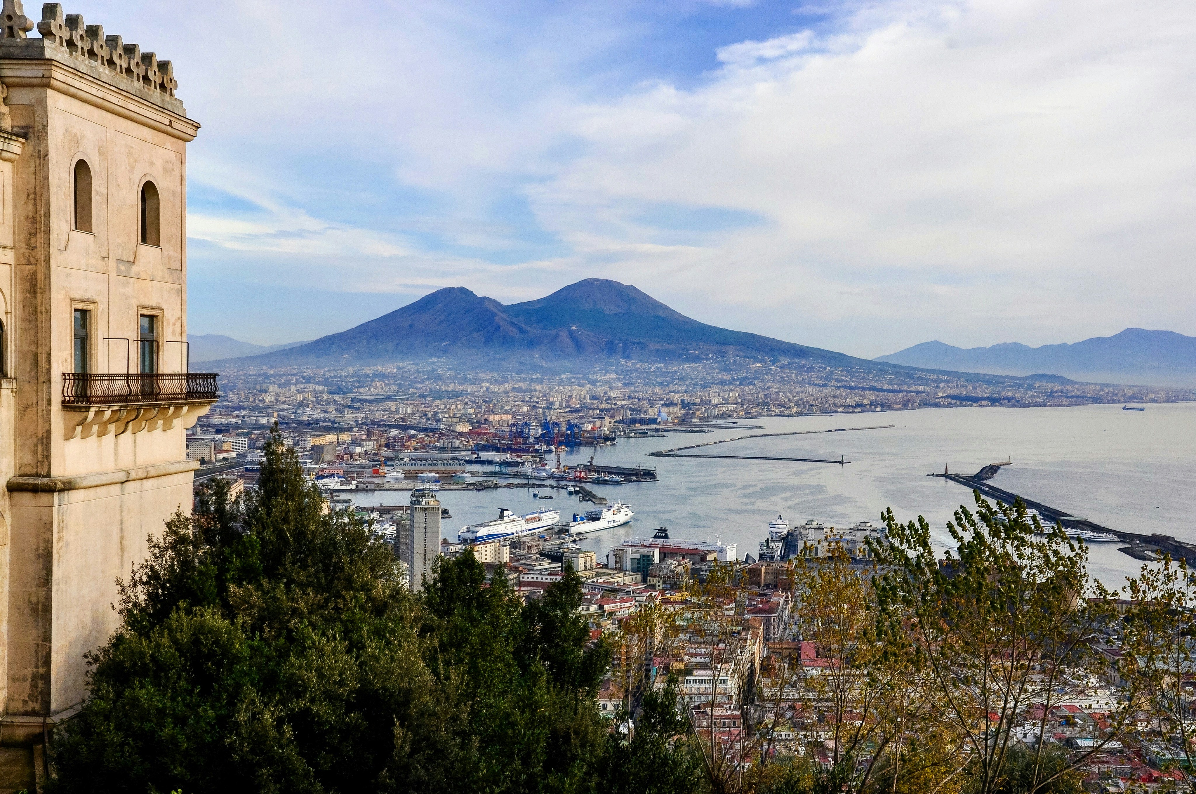 View of gulf of Naples from the \