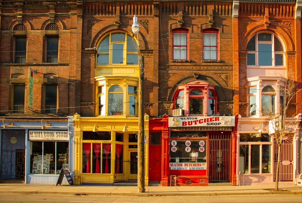 red and brown concrete building