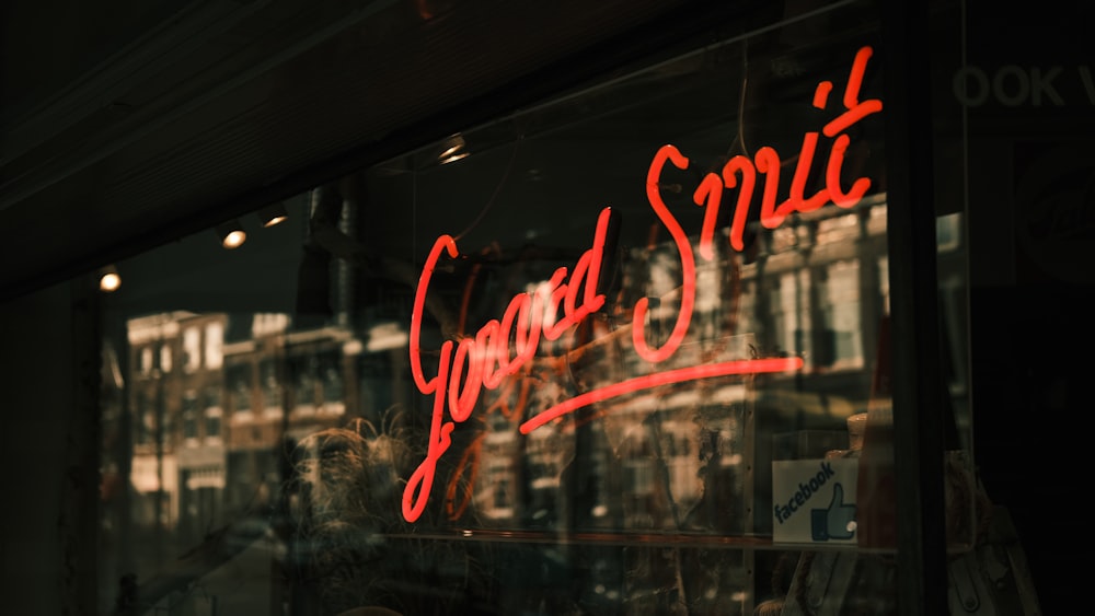 red and white love me neon light signage