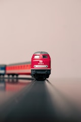 red and black train toy