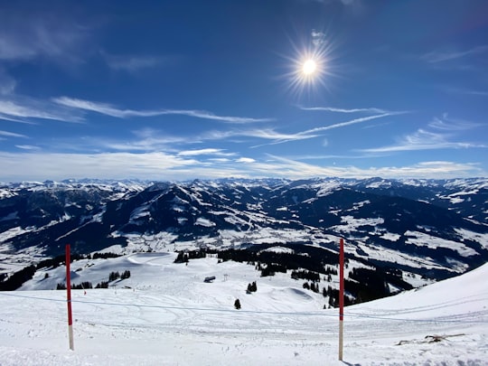 snow covered mountain under blue sky during daytime in Tyrol Austria