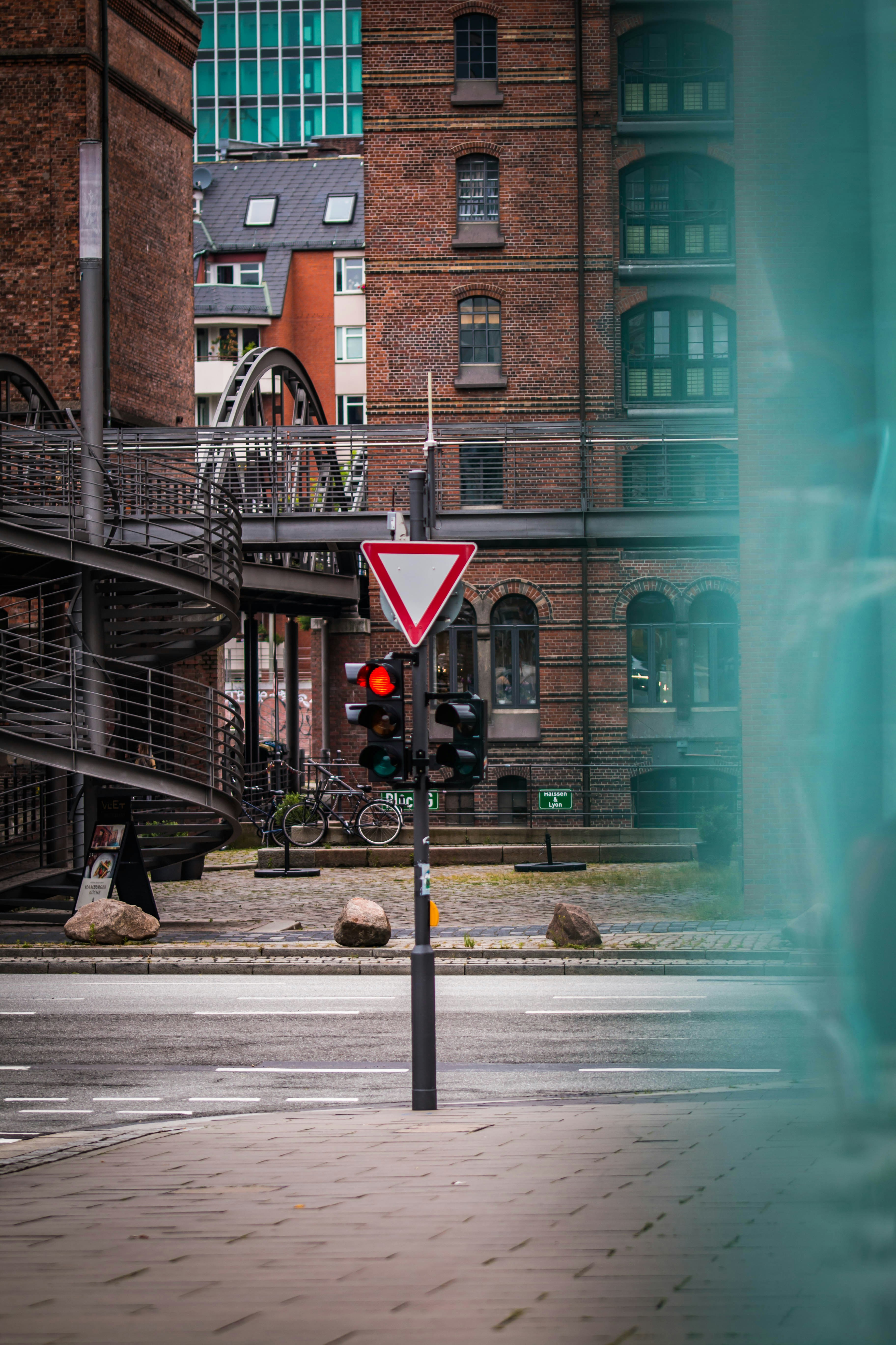 black traffic light on red light