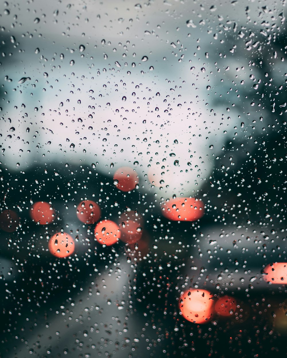 water droplets on glass window