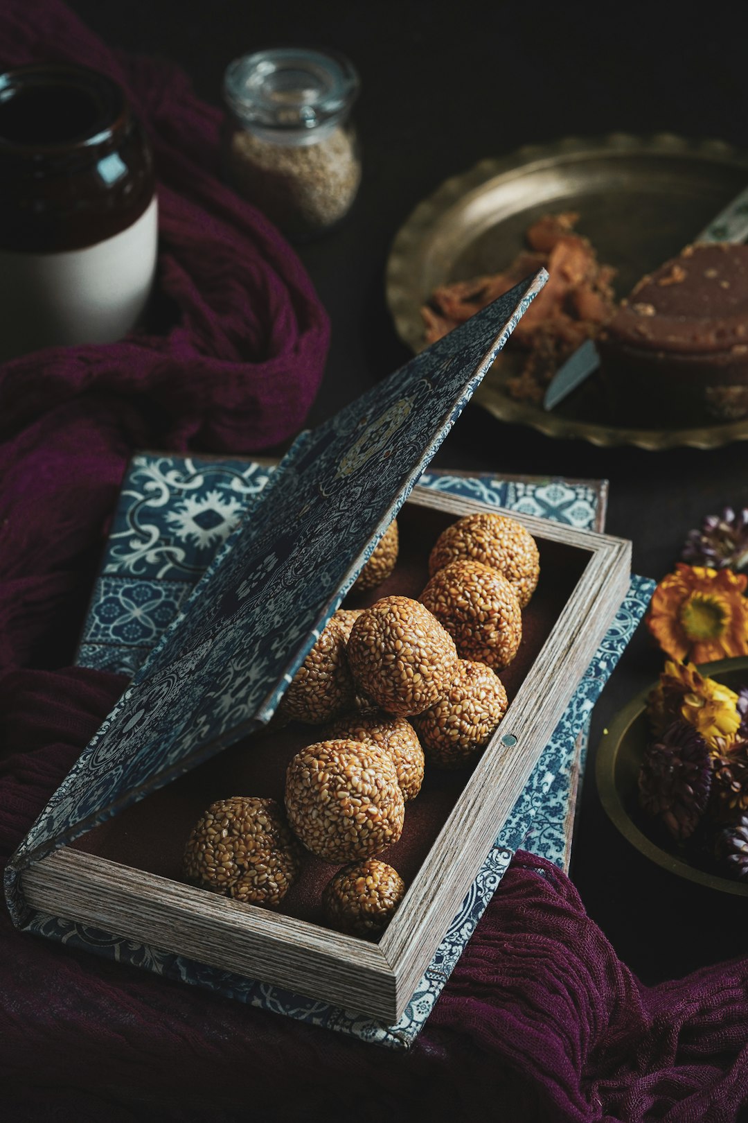 brown cookies on brown wooden tray