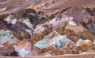 Death Valley, CA - minerals & metals make the rocks orange, red, yellow & green colors