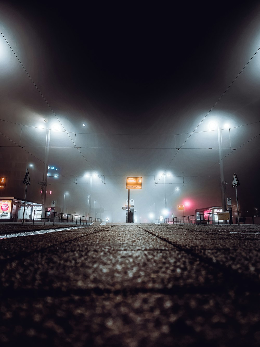 black and white street light