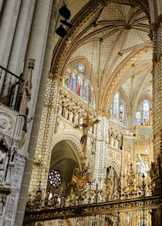 gold and white cathedral interior
