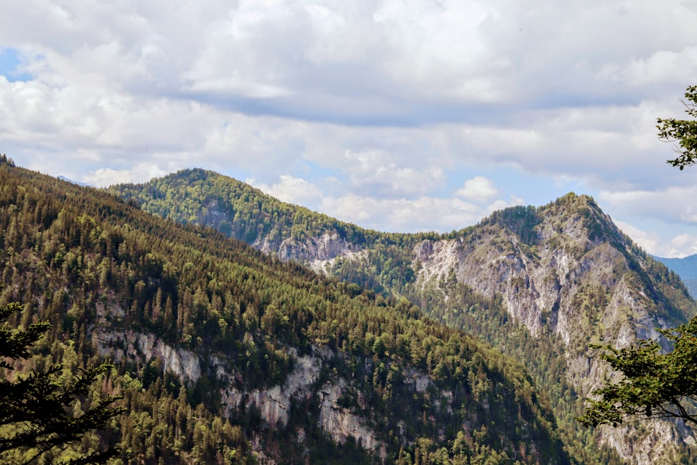 green and white mountain under white clouds during daytime