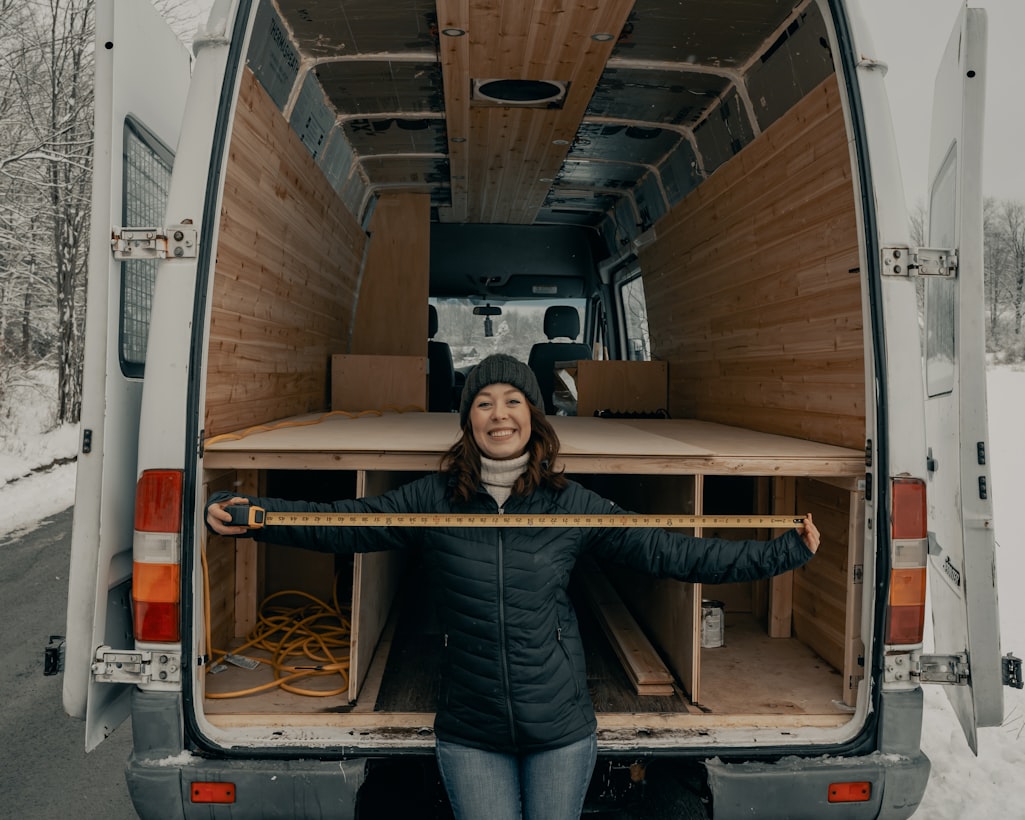 Working on our van build! (IG: @clay.banks)