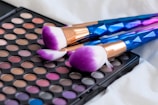 pink and brown makeup brush set