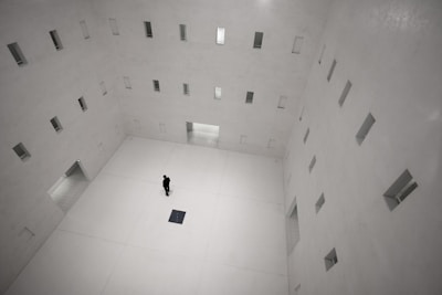 white and gray floor tiles