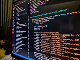 black flat screen computer monitor