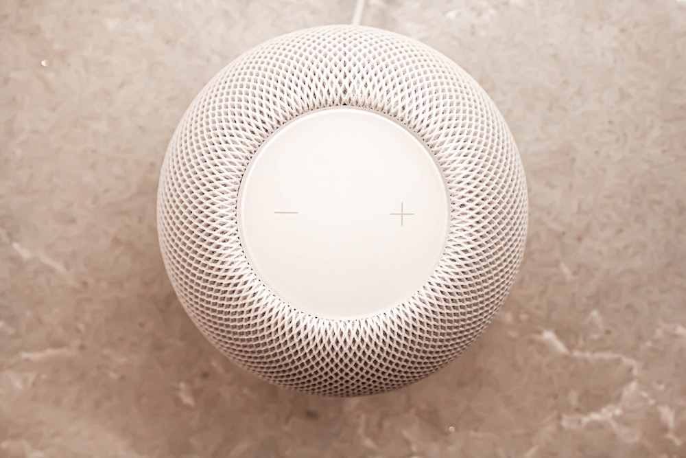 round white round portable speaker