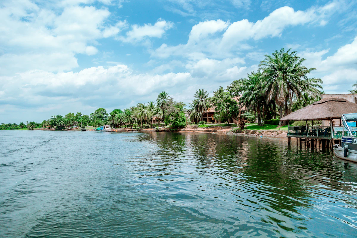 Riverside community and natural environment in Ghana