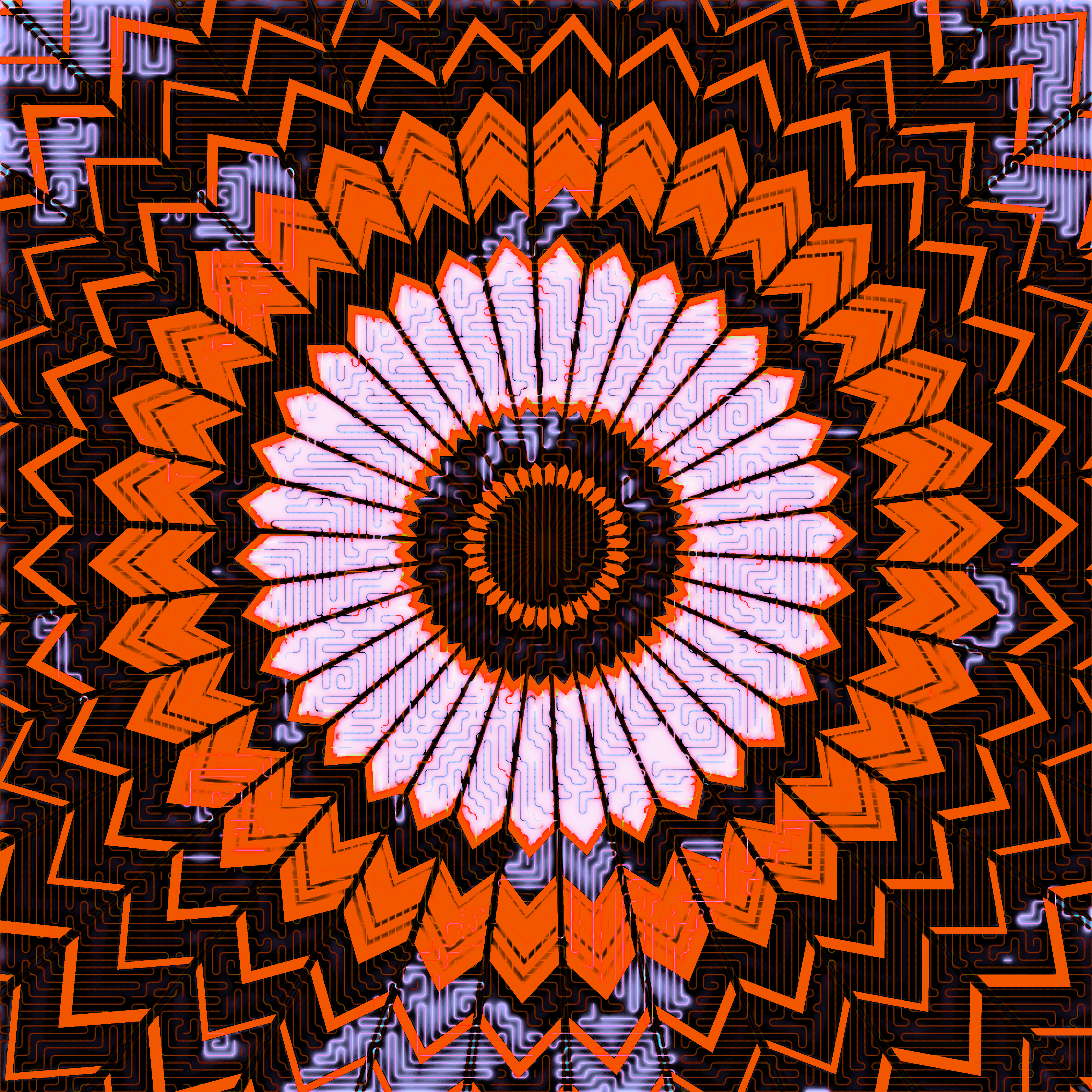 blue and brown round ceiling