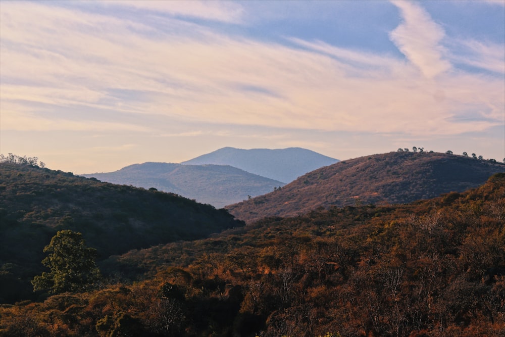 green and brown mountains under white clouds during daytime