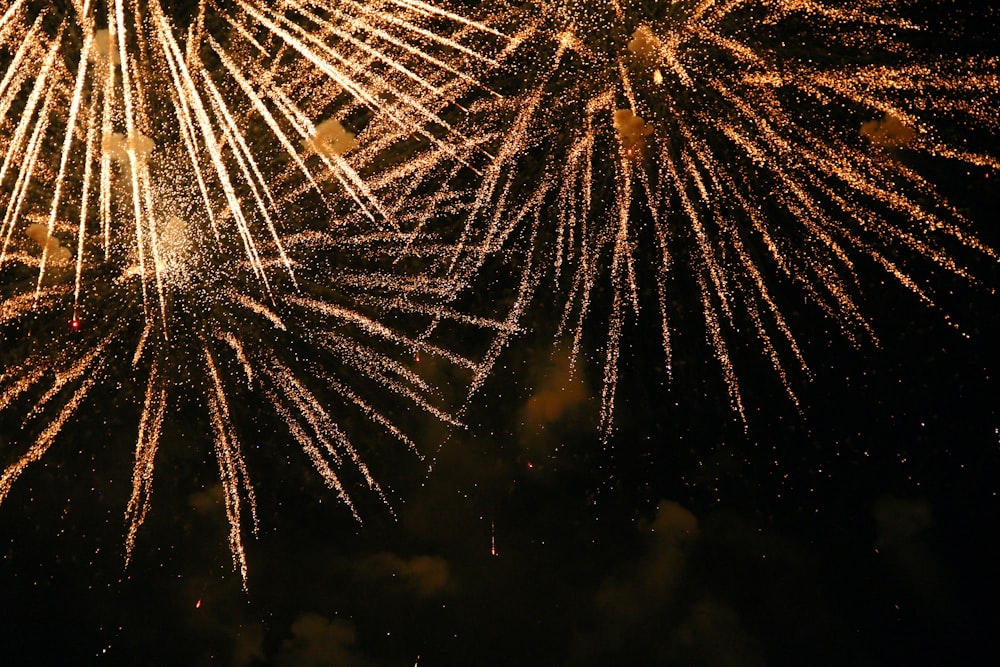 Feu d’artifice pendant la nuit