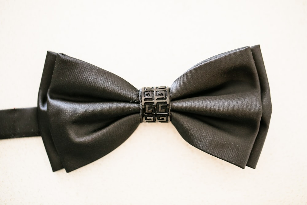 black bowtie on white background