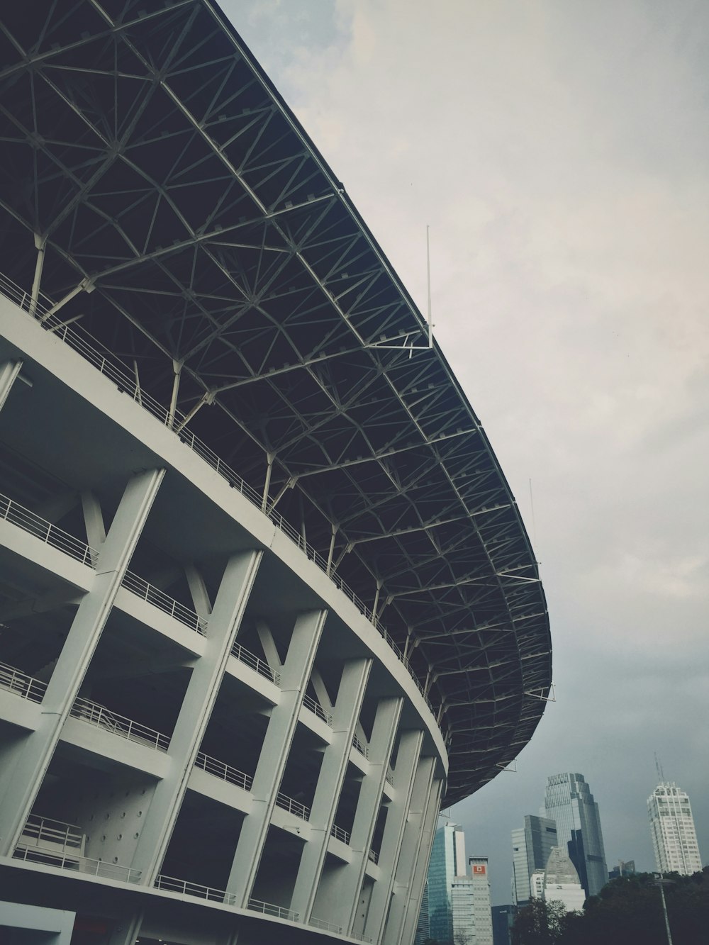 white and black concrete building