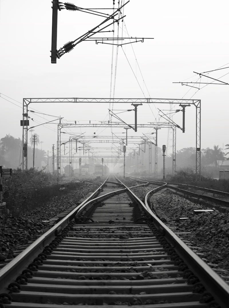 Close-up of railway track