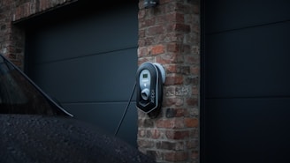 Modern EV charger installed in a residential garage