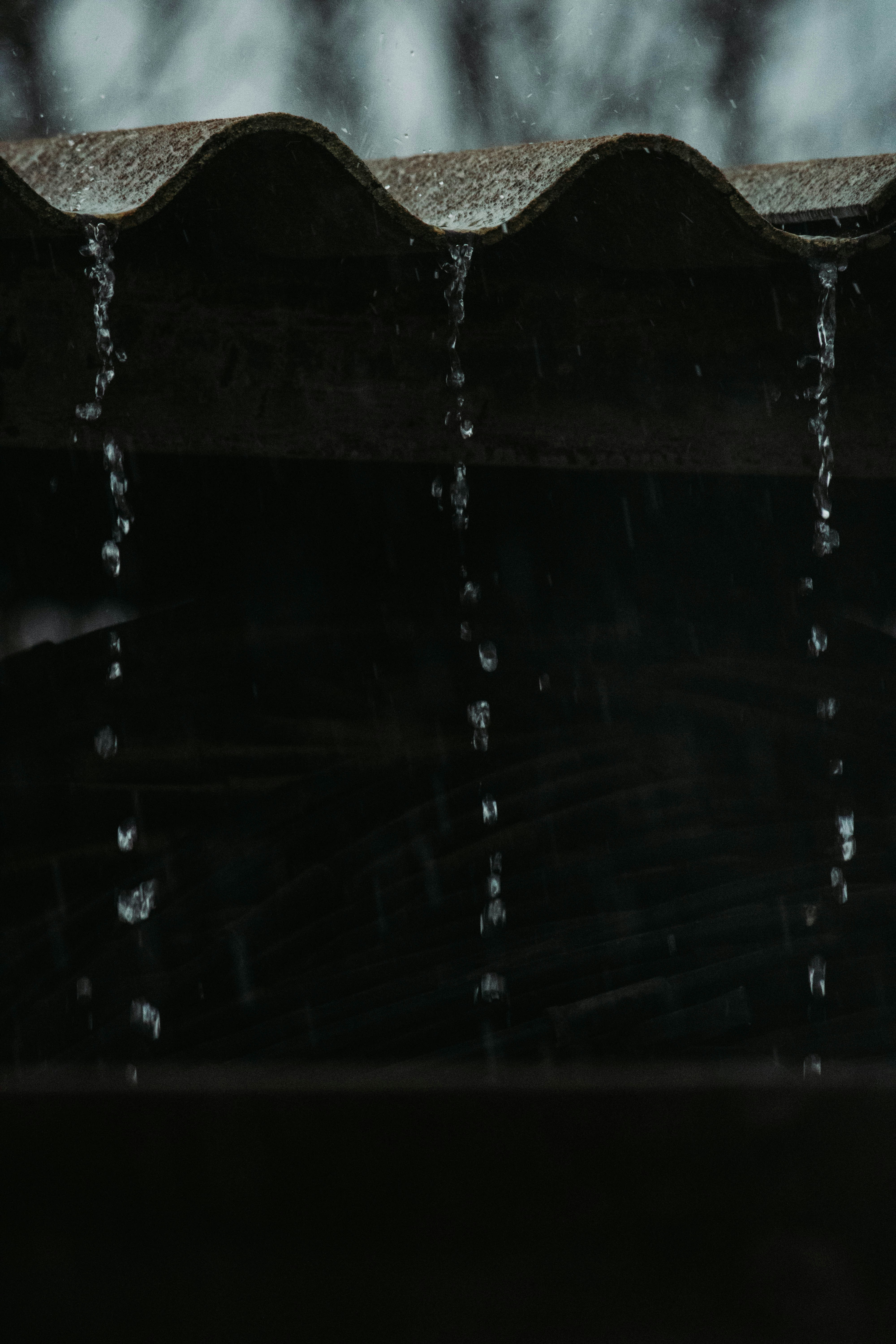 Ponding water on a flat roof