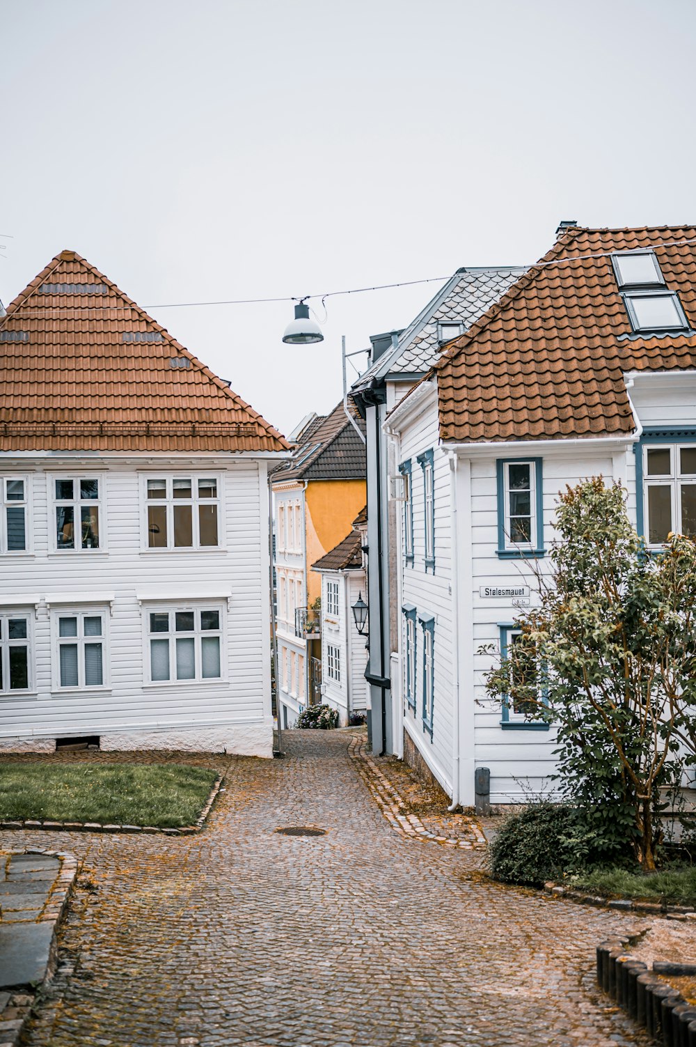 white and brown concrete house