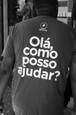 grayscale photo of man in t-shirt