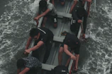 A group of determined athletes training intensely together, embodying discipline and energy.