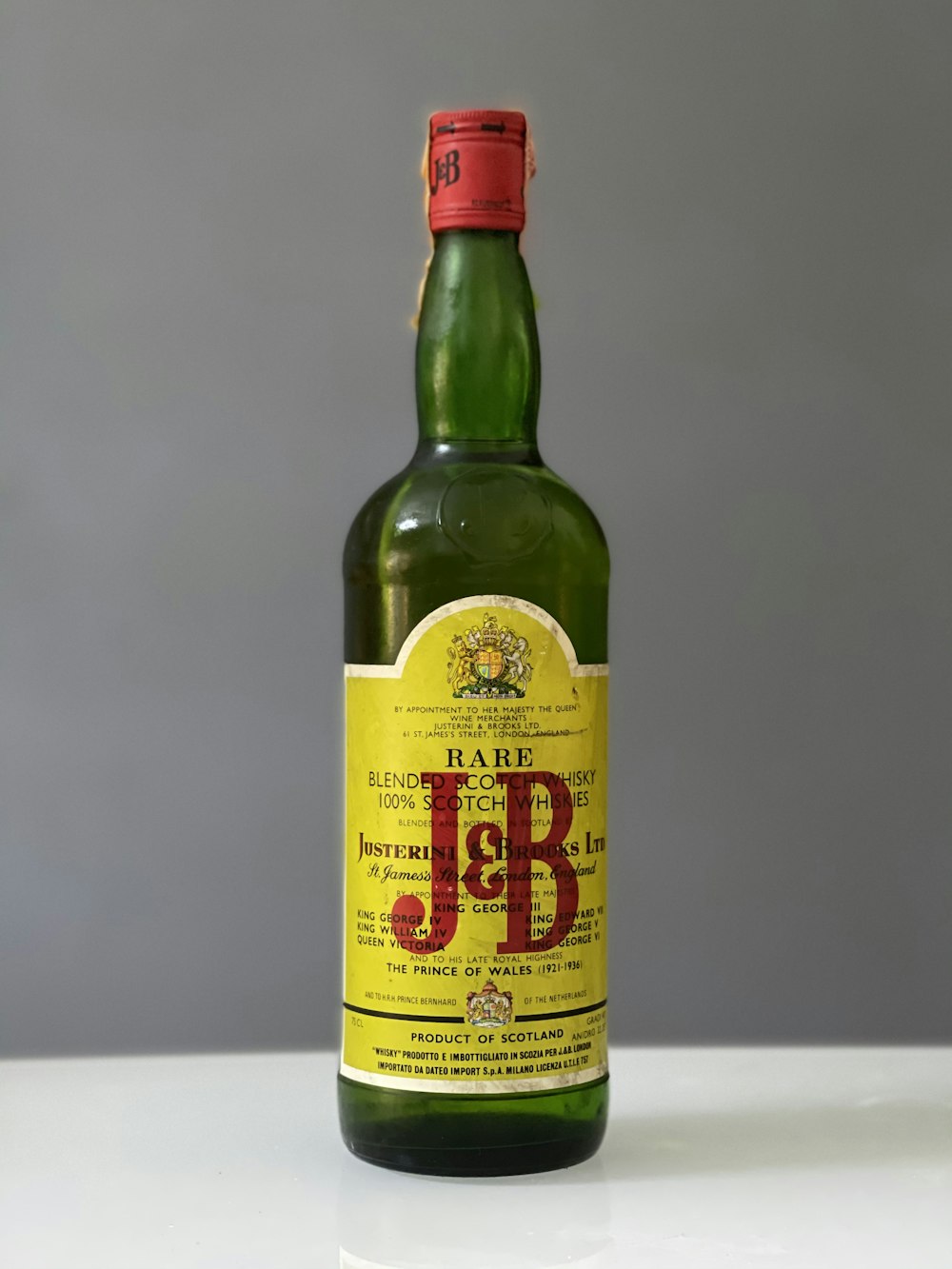 yellow and red labeled bottle