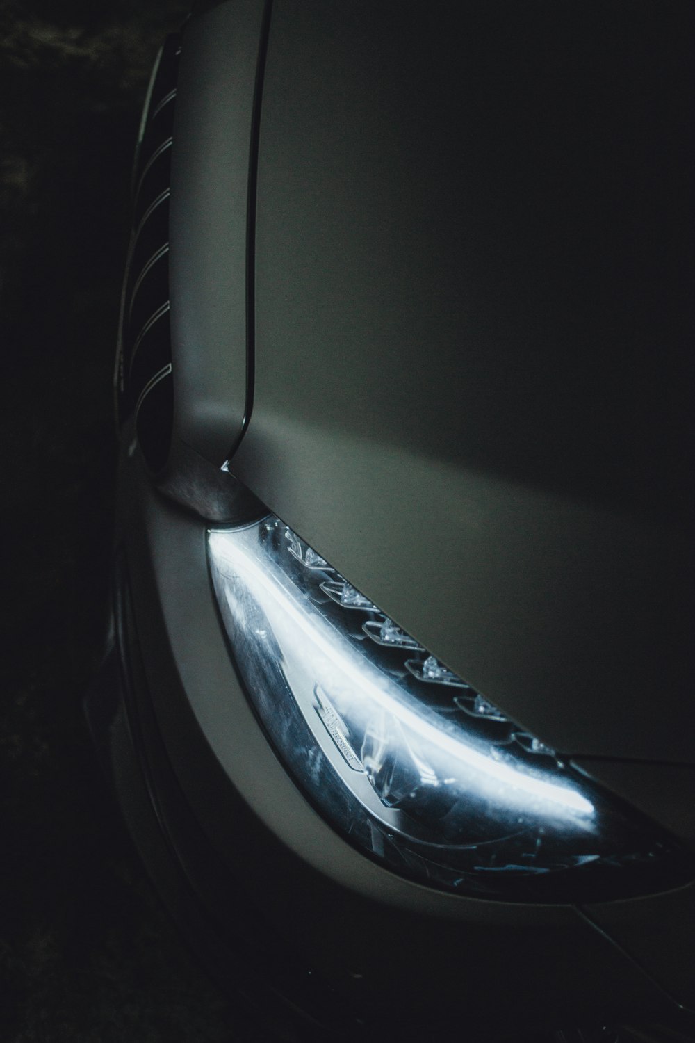 black car door with silver handle