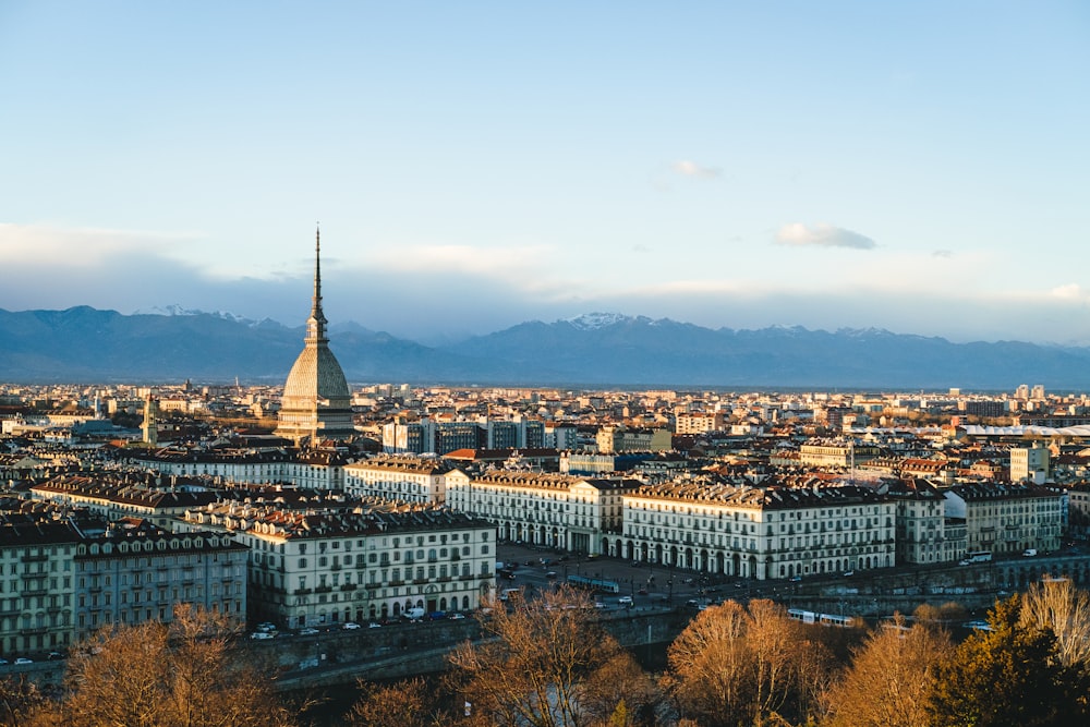 Veduta aerea degli edifici della città durante il giorno