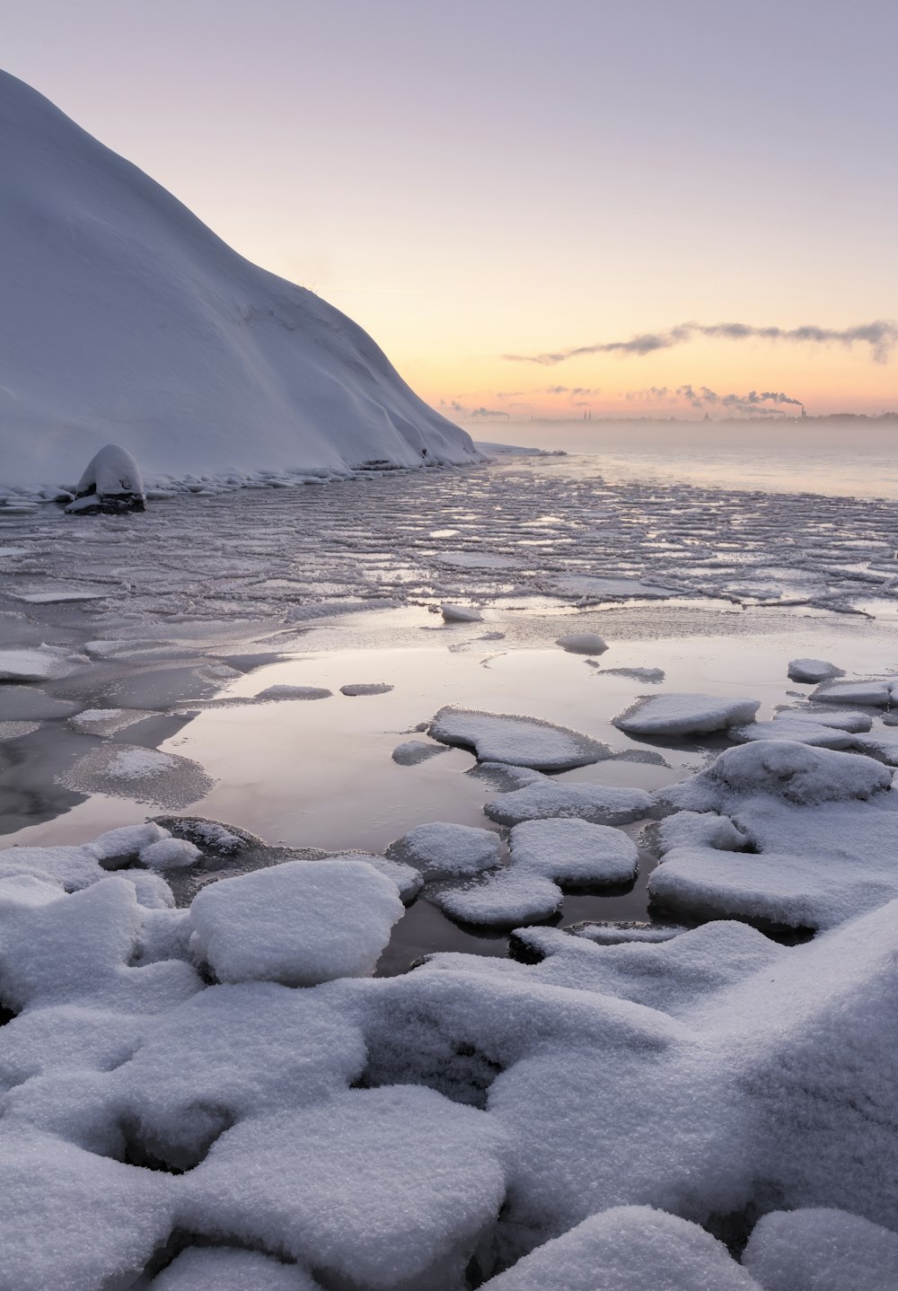 rocky shore with rocks during sunset