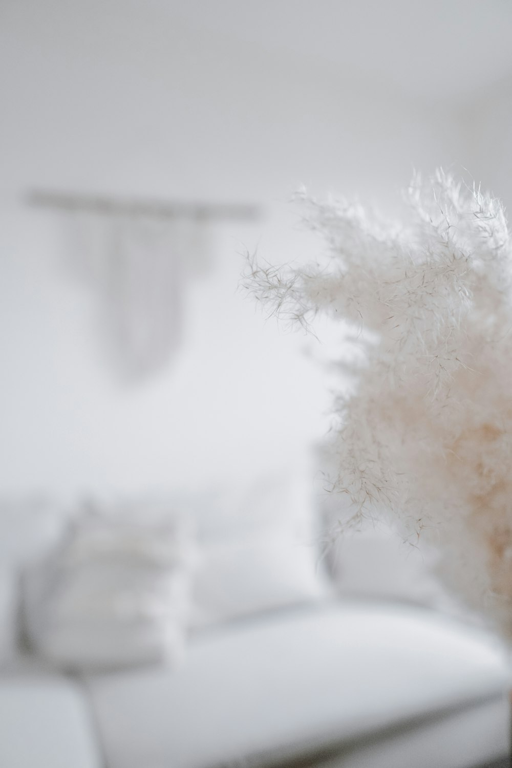 white fur on white textile