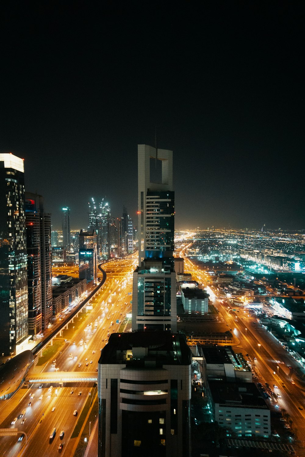 city buildings during night time