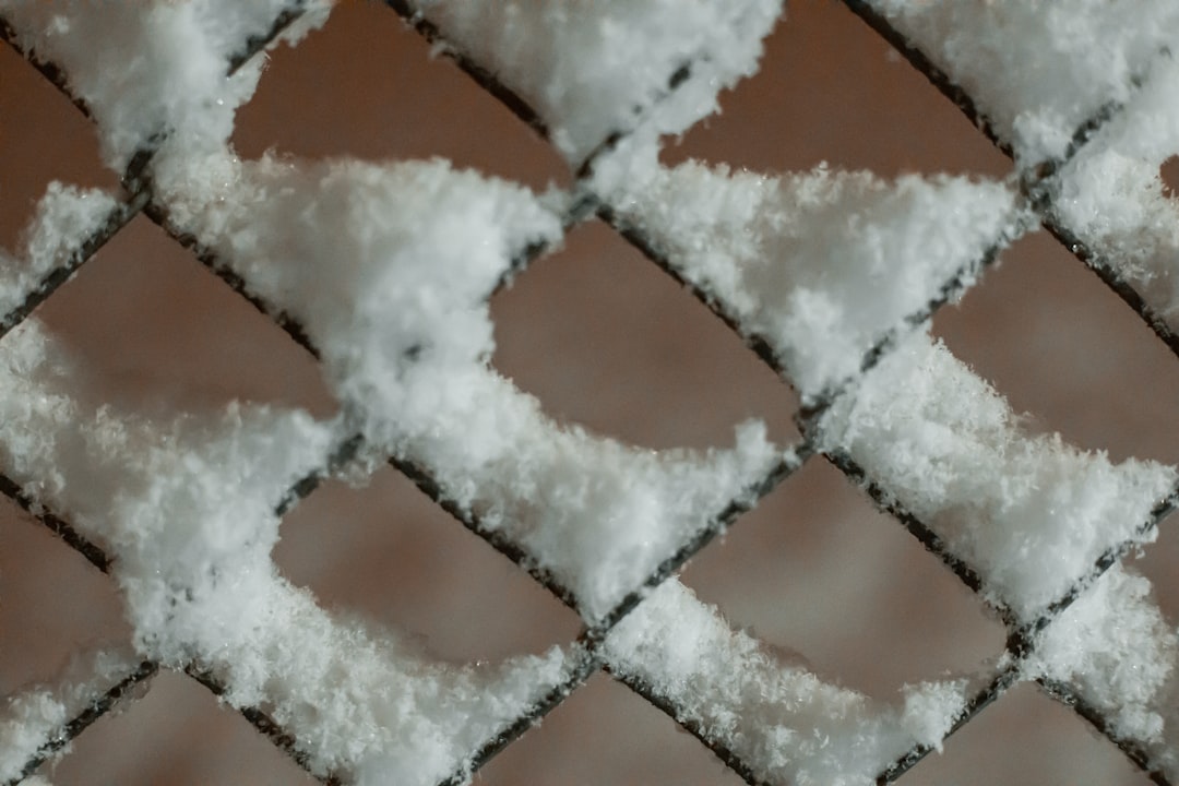 brown and white metal fence