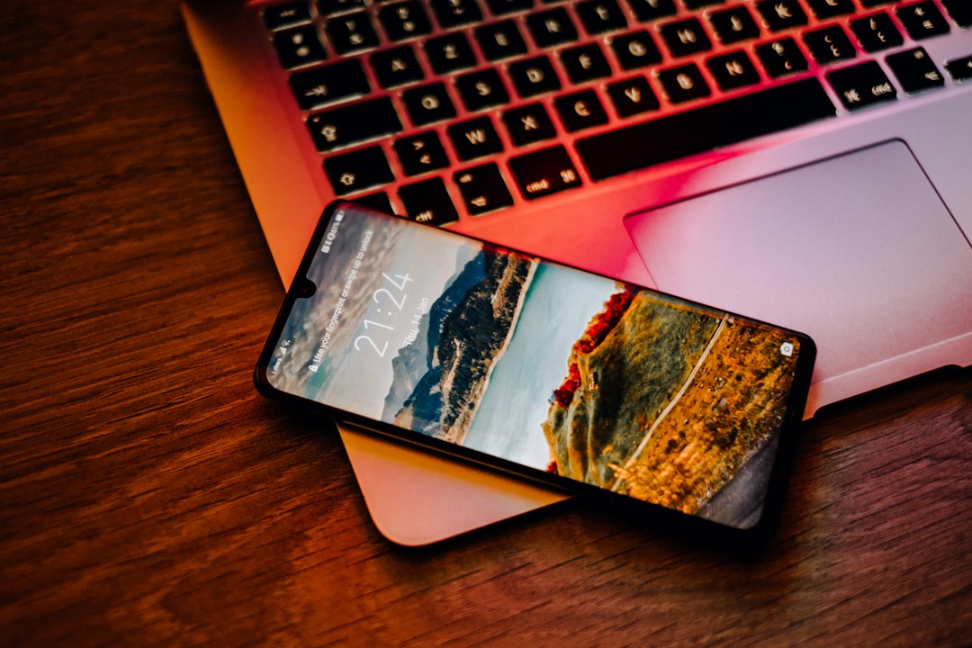 smartphone flat lay