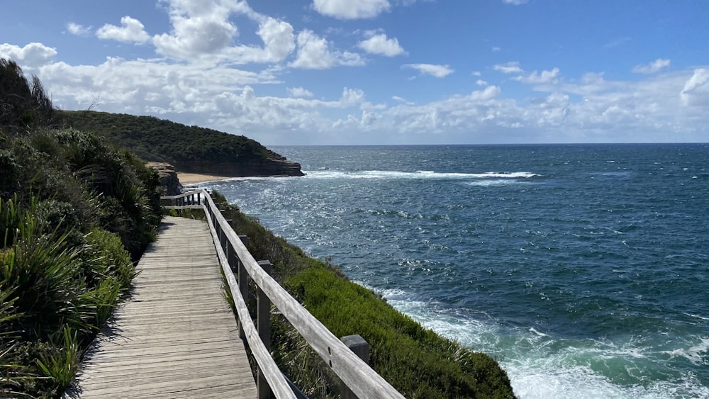 brown wooden dock on sea during daytime