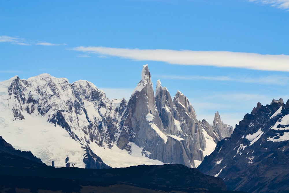 snow covered mountain under blue sky during daytime