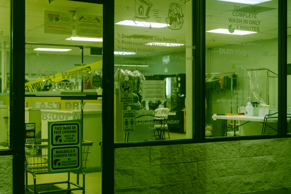 Laundromat storefront