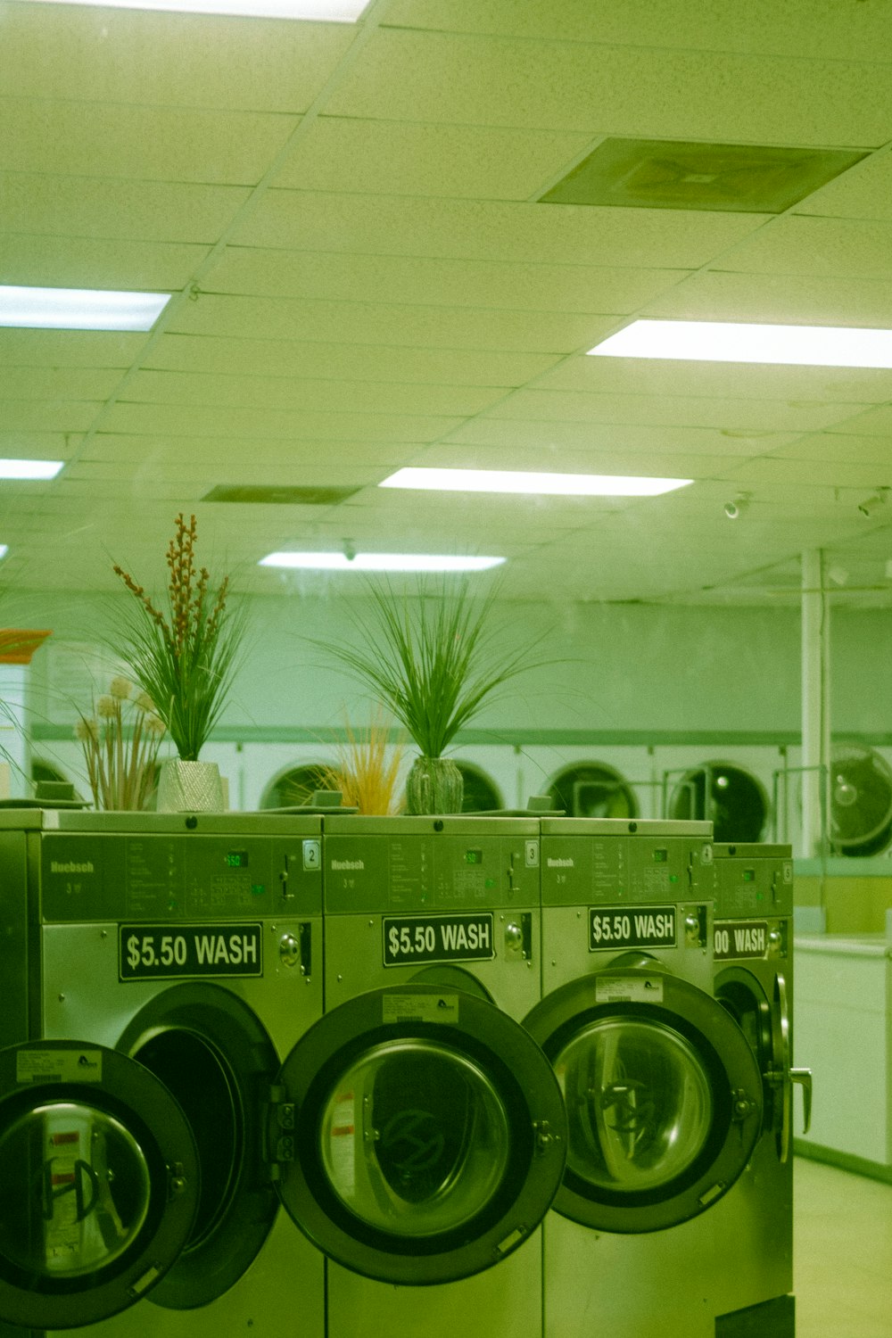 gray front load washing machines