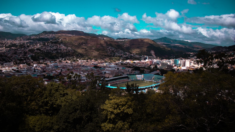 Vue aérienne de la ville pendant la journée