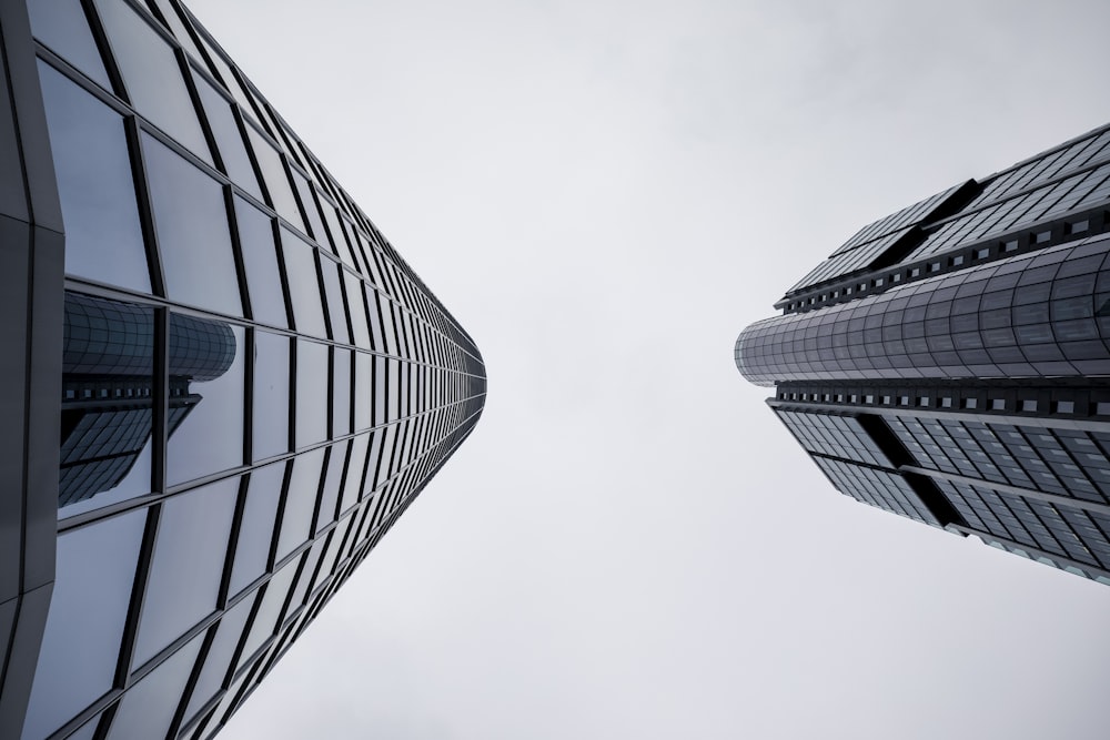 low angle photography of high rise building