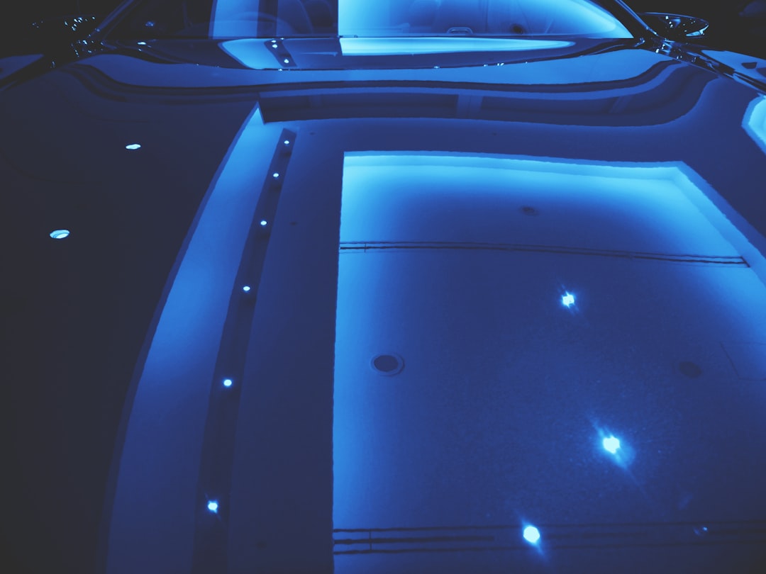 blue and black car interior