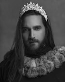 Historic portrait of Emperor Pedro II in traditional imperial attire