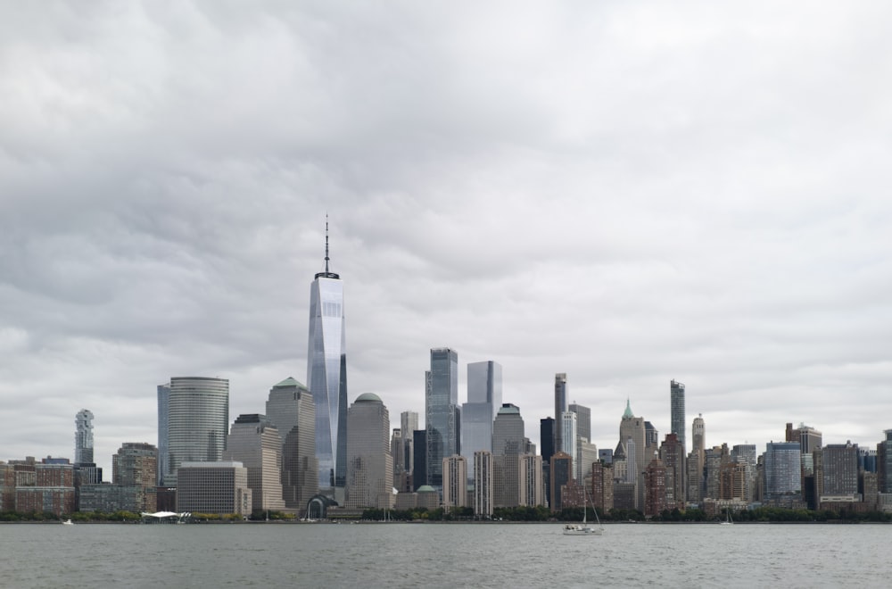 city skyline under white sky during daytime