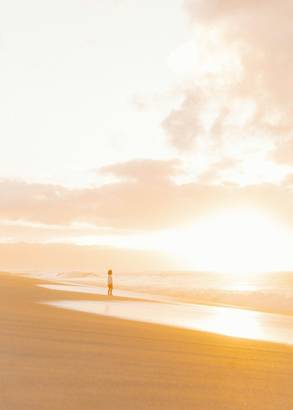 person standing on beach during daytime