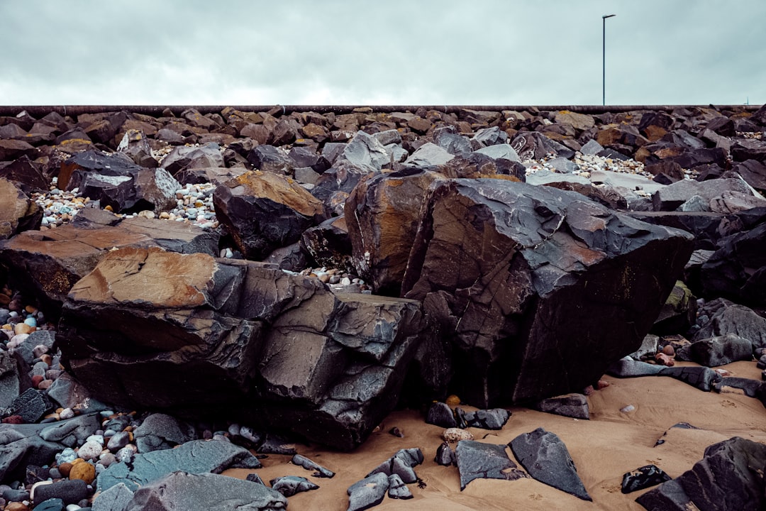 brown rocks on brown sand during daytime