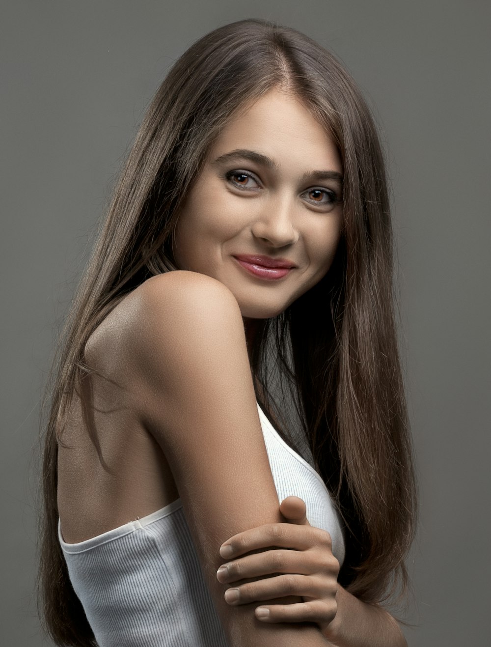 woman in white off shoulder shirt